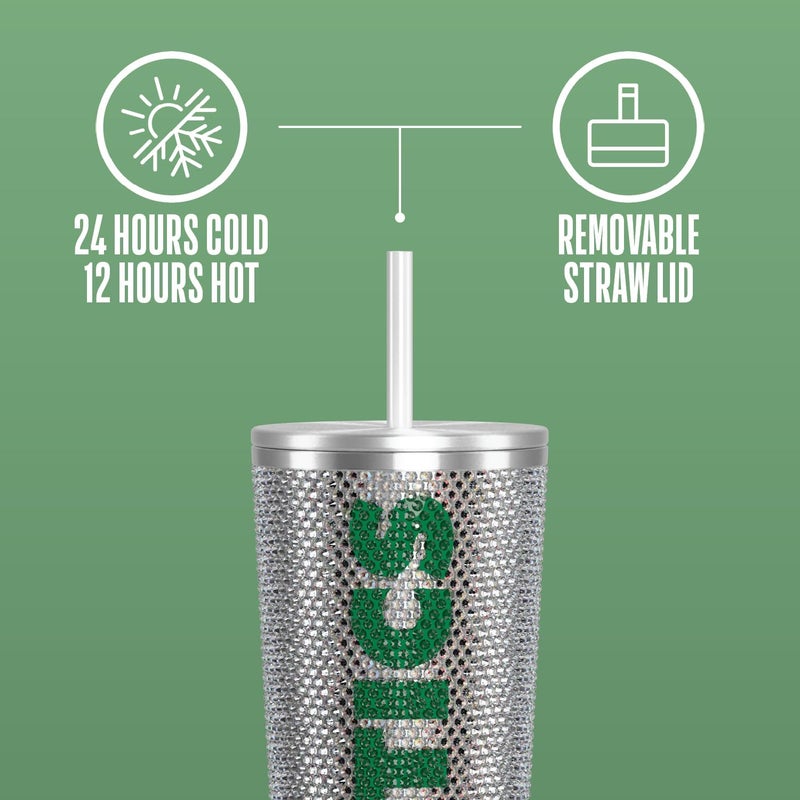 Hydrapeak x NBA Officially Licensed Boston Celtics Championship Edition 25 oz Rhinestone Bling Tumbler with Straw Lid, Limited Edition Collectors Box - Image 4